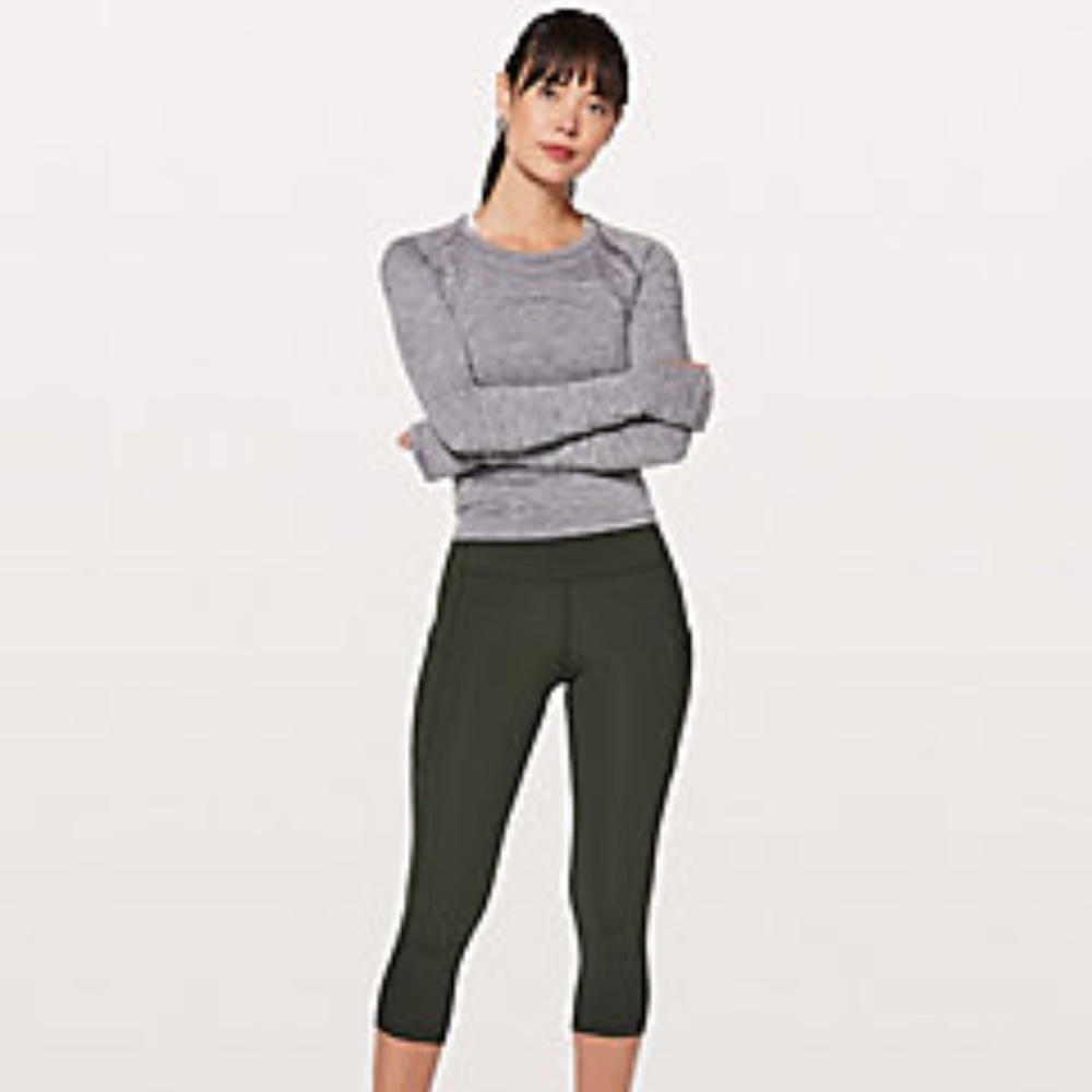 Lululemon - Speed Up Crop *21" - Size 12 evergreen